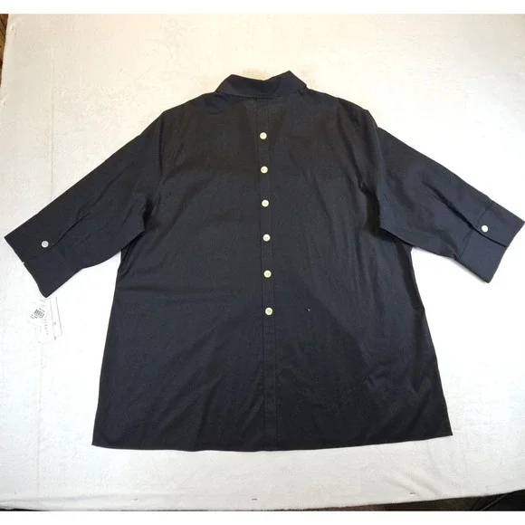 Foxcroft Wrinkle Free Button Up Shirt Womens 20 3/4 Sleeve Office Mature Staple - Picture 4 of 9